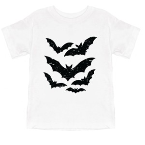 Halloween Bats Distressed - Youth Short Sleeve Graphic T-Shirt and Toddler Short Sleeve Graphic T-Shirt - 1 of 3