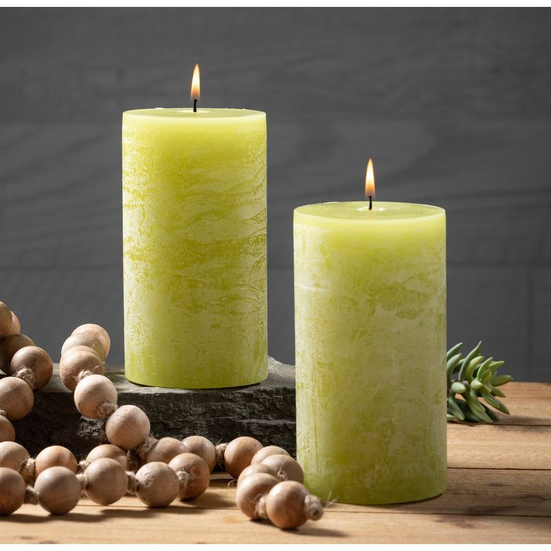 Green Grape Pillar Candles - Set of 2, 3 of 5
