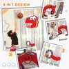 TopComfy Kids Portable Basketball Hoop 5 In 1 Toddler Sports Activity Center Adjustable Height for Indoor Outdoor Play, Red, 18.1"*20.1"*59.8" - 4 of 4