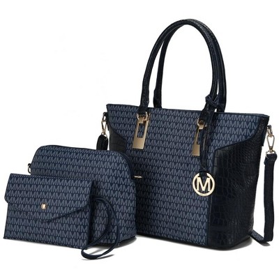MKF Collection Shonda 3PC Tote with Cosmetic Pouch & Wristlet by Mia K