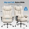 COMHOMA Desk Office Chair 400LBS, Big and Tall Computer Chair, Wide Ergonomic Chair with Footrest - 2 of 4