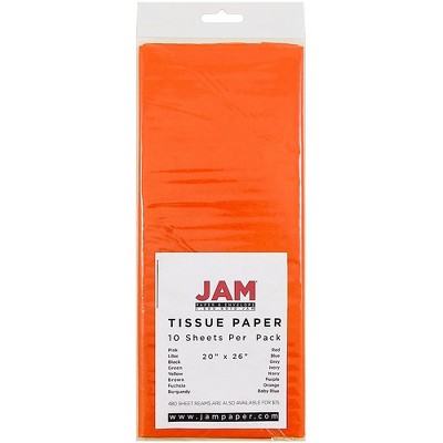 JAM Paper Gift Tissue Paper Orange 10 Sheets/Pack 1152361