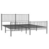 vidaXL Metal California King Bed Frame with Headboard & Footboard, Heavy-Duty, No Mattress - 2 of 4