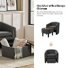Giles Morden Upholstered Armchair with Removable Legs Storage Ottaman|Artful Living Design - 4 of 4