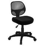 Computer Chair – Adjustable Height Armless Office Chair with Wheels, Curved Mesh Back, Foam Seat, and Swivels in 360-Degrees by Lavish Home (Black