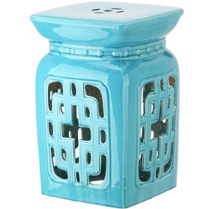 Beijing Filigree Garden Stool - Indoor/Outdoor - ACS4538 - Safavieh - 1 of 2