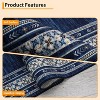 Coucheta Washable Runner Rug, Non-Slip Low-Pile Kitchen Bathroom Rug, Border Carpet for Hallway Bedroom Laundry, Multi-Color & Size - 4 of 4