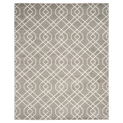 4'X6' Geometric Loomed Area Rug Gray/Ivory - Safavieh