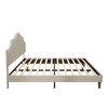 KIGFTSOD Bed Frame Upholstered Platform Bed with Adjustable Headboard,Beige - 2 of 4