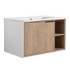 SEVOBAL Bathroom Storage Cabinets Floating Wall Mounted Vanity with Soft Close Cabinet Door for Modern Homes, Beige, 29.33"*17.94"*17.69" - 2 of 4