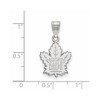Black Bow Jewelry 14k White Gold Toronto Maple Leafs NHL Medium Pendant - 2 of 3