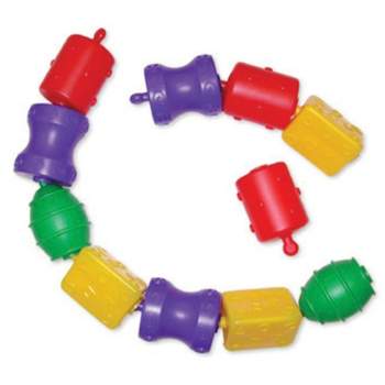 Childcraft Toddler Manipulative Click and Link Beads, Assorted Colors, Set of 40
