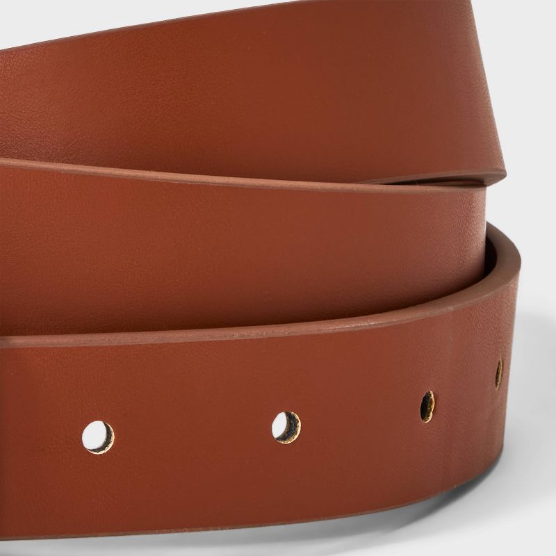 Women's Chunky Center Bar Buckle Belt - A New Day™ Brown, 4 of 8