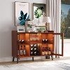 Wine Bar Cabinet, 47in Modern Wood Liquor Cabinet Buffet Sideboard Coffee Bar Station with Wine Racks for Home Living Room Dining Room - 3 of 4
