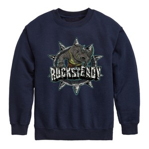 Boys' - Teenage Mutant Ninja Turtles Mutant Mayhem - Rocksteady Graphic Long Sleeve Fleece Sweatshirt - 1 of 4