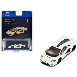 Lamborghini Countach LPI 800-4 Bianco Siderale White "Hypercar League Collection" 1/64 Diecast Model Car by PosterCars - 1 of 3