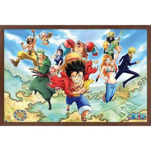 Trends International One Piece: Fishman Island - Crew East Blue Framed Wall Poster Prints - 1 of 4