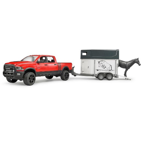 BRUDER Toys 02501 Dodge RAM 2500 Power Pickup Truck With Horse Horsebox 1 16 for sale online 