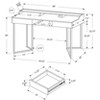 NicBex 48/42 Inch Computer Desk for Home Office with Storage Drawers, Modern Writing Desk, Contemporary Design - 3 of 4