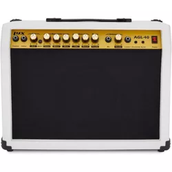LyxPro Electric Guitar Amp, 60 Watt Portable Amplifier - White