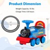 Costway 6V Electric Kids Ride On Train Motorized Train Toy w/ Track & 6 Wheels - 3 of 4