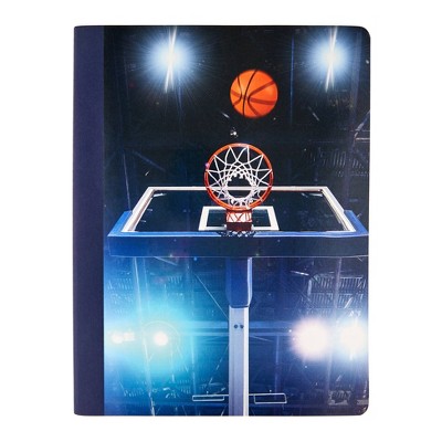 Lena + Liam Composition Book Basketball Heading into the Net