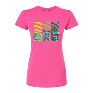 Women's - Pokémon - Bulbasaur Evolutions Fitted Graphic T-Shirt - 1 of 3