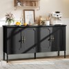 59"Buffet Cabinet with Storage, Modern Sideboard with 4 Doors and Adjustable Shelves - 2 of 4