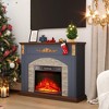 44" Farmhouse Fireplace Mantel With Heater - 2 of 3