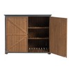 ORRD 50.4"L×26.8"W×41"H Outdoor Storage Cabinet. Brown metal-framed garden tool shed for backyard/patio/lawn. - 2 of 4