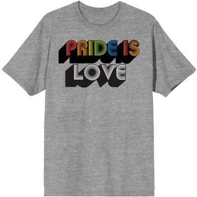 Rainbow Is Love Men's Gray Heather T-shirt