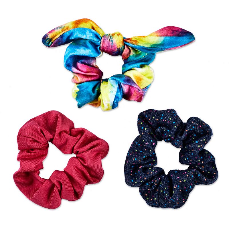 scunci Rainbow Bow and Solid Scrunchies - 3pk, 2 of 4