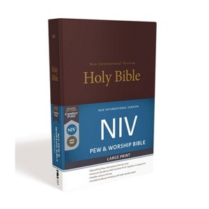 NIV, Pew and Worship Bible, Large Print, Hardcover, Burgundy - by  Zondervan - 1 of 1