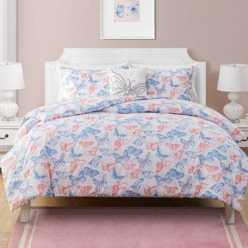 Full/queen Pom Kids' Comforter Set Pink - Pillowfort™ : Target