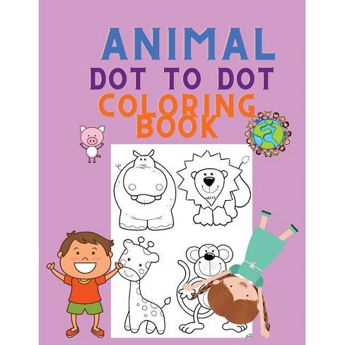 Animal Dot To Dot Coloring Book Large Print By Lena Bidden Paperback Target