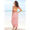 Women's Convertible Cover up Beach Dress - LASCANA - Orange Pink Geometric 10 - 2 of 4