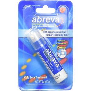 Abreva Cold Sore/Fever Blister Treatment, 0.07 Oz Pump - 1 of 3