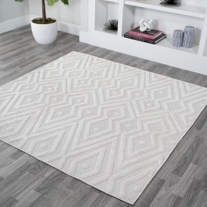 Balansat Moroccan Diamond Indoor/Outdoor Area Rug - JONATHAN Y - 1 of 4