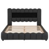 Whisen Queen Size Upholstered Platform Bed with LED Headboard - Gray - 4 of 4