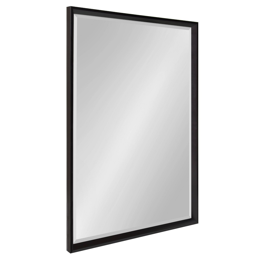 Photos - Wall Mirror 26"x38" Calter Framed  Black - Kate and Laurel: Modern Rectangular, No Assembly Required