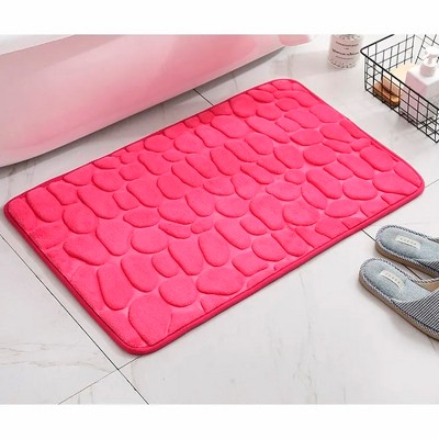 Evideco French Home Goods 3D Pebble Memory Foam Bath Mats - Bath Mat, Runner Mat, and Contour Mat Available in 10 Colors