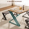 Dining Table Set for 4, Kitchen Table Set with 2 Upholstered Benches, 3 Piece Dining Table Set - 3 of 4