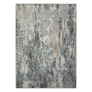 Washable Modern Abstract Rug Non Slip Low Pile Rug Soft Contemporary Throw Floor Cover Foldable Indoor Carpet for Living Room Bedroom - 1 of 4
