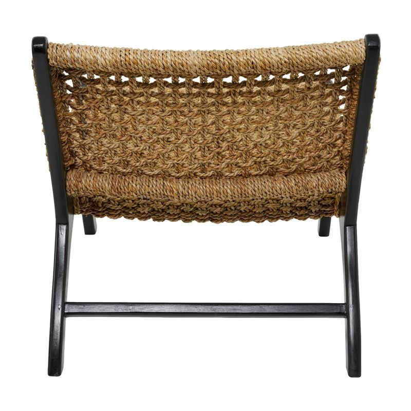 Contemporary Seagrass Woven Accent Chair Brown - Olivia &#38; May, 4 of 6