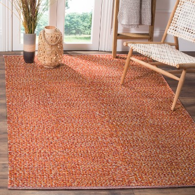 Coastal Charm Orange Multi 3' x 5' Handwoven Cotton Rug