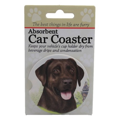 Car Coaster 2.5" Chocolate Labrador Coaster Absorbant E & S Pet  -  Coasters
