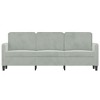 vidaXL 3-Seater Sofa Light Gray 70.9" Velvet - 2 of 4