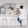 FDW Metal Bar Stools Set of 4 Counter Height Barstool Stackable Barstools  Indoor Outdoor Patio Bar Stool Home Kitchen Dining Stool - 2 of 4