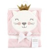 Hudson Baby Infant Girl Cotton Animal Face Hooded Towel, Cat Princess, One Size - 2 of 2