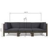 Maggift Outdoor Patio Seating Sets, Unique Design, Ideal for Conversations, Perfect for Gardens and Living Spaces, Gray, 90.75"*30.25"*26.5" - 2 of 4